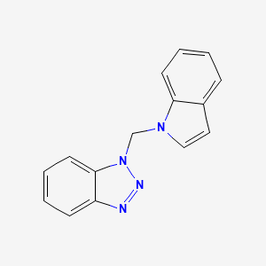 molecular formula C15H12N4 B2909458 1-(吲哚-1-基甲基)苯并三唑 CAS No. 124337-33-3