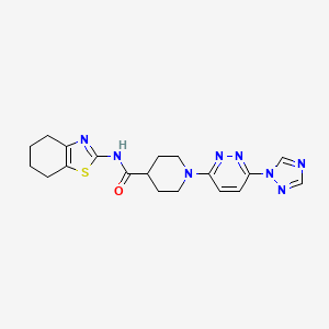 1-(6-(1H-1,2,4-triazol-1-yl)pyridazin-3-yl)-N-(4,5,6,7-tetrahydrobenzo[d]thiazol-2-yl)piperidine-4-carboxamide