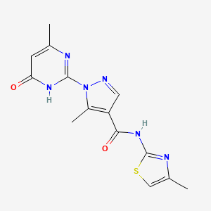 5-methyl-1-(4-methyl-6-oxo-1,6-dihydropyrimidin-2-yl)-N-(4-methylthiazol-2-yl)-1H-pyrazole-4-carboxamide