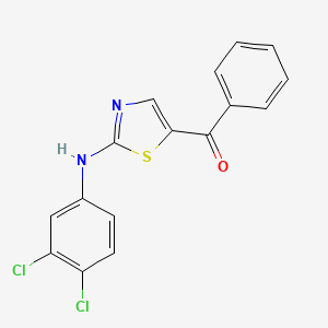 molecular formula C16H10Cl2N2OS B2909502 [2-(3,4-Dichloroanilino)-1,3-thiazol-5-yl](phenyl)methanone CAS No. 339023-05-1