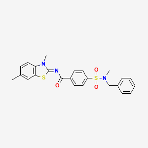 4-[benzyl(methyl)sulfamoyl]-N-(3,6-dimethyl-1,3-benzothiazol-2-ylidene)benzamide