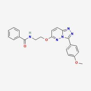 molecular formula C21H19N5O3 B2909507 N-(2-((3-(4-methoxyphenyl)-[1,2,4]triazolo[4,3-b]pyridazin-6-yl)oxy)ethyl)benzamide CAS No. 1021223-70-0