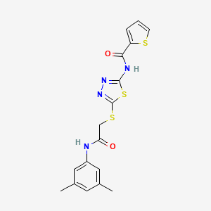 N-[5-[2-(3,5-dimethylanilino)-2-oxoethyl]sulfanyl-1,3,4-thiadiazol-2-yl]thiophene-2-carboxamide