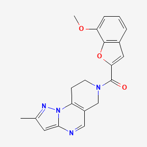 (7-methoxybenzofuran-2-yl)(2-methyl-8,9-dihydropyrazolo[1,5-a]pyrido[3,4-e]pyrimidin-7(6H)-yl)methanone