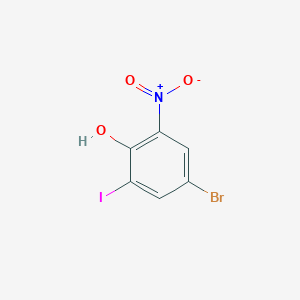 molecular formula C6H3BrINO3 B2909519 4-Bromo-2-iodo-6-nitrophenol CAS No. 58349-02-3