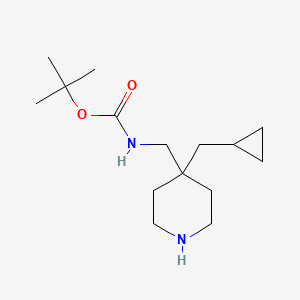 molecular formula C15H28N2O2 B2909522 tert-Butyl [4-(cyclopropylmethyl)piperidin-4-yl]methylcarbamate CAS No. 1372534-09-2