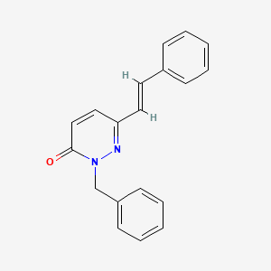molecular formula C19H16N2O B2909525 2-benzyl-6-styryl-3(2H)-pyridazinone CAS No. 1164564-82-2
