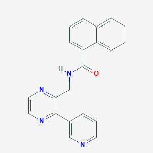 molecular formula C21H16N4O B2909527 N-((3-(pyridin-3-yl)pyrazin-2-yl)methyl)-1-naphthamide CAS No. 2034466-56-1