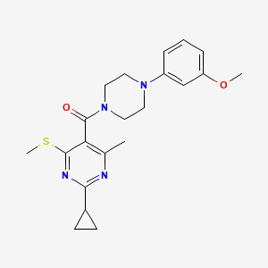 2-Cyclopropyl-5-[4-(3-methoxyphenyl)piperazine-1-carbonyl]-4-methyl-6-(methylsulfanyl)pyrimidine