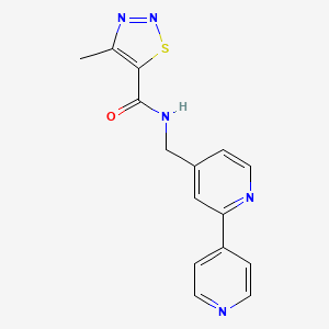 N-([2,4'-bipyridin]-4-ylmethyl)-4-methyl-1,2,3-thiadiazole-5-carboxamide