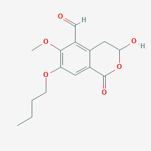molecular formula C15H18O6 B2909539 7-Butoxy-3-hydroxy-6-methoxy-1-oxo-3,4-dihydroisochromene-5-carbaldehyde CAS No. 1313403-49-4