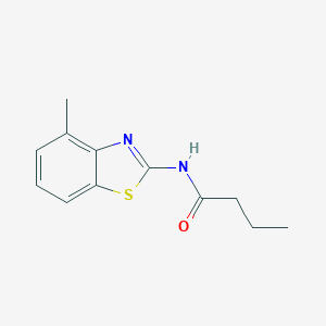 molecular formula C12H14N2OS B290954 N-(4-methyl-1,3-benzothiazol-2-yl)butanamide 