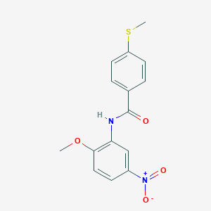 molecular formula C15H14N2O4S B2909560 N-(2-methoxy-5-nitrophenyl)-4-(methylthio)benzamide CAS No. 896356-51-7