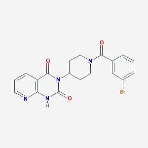 molecular formula C19H17BrN4O3 B2909561 3-(1-(3-bromobenzoyl)piperidin-4-yl)pyrido[2,3-d]pyrimidine-2,4(1H,3H)-dione CAS No. 2034465-31-9