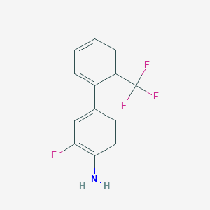 molecular formula C13H9F4N B2909566 2-Fluoro-4-[2-(trifluoromethyl)phenyl]aniline CAS No. 893733-33-0