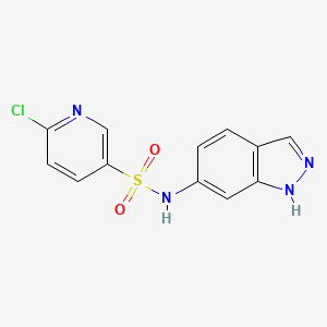 6-chloro-N-(1H-indazol-6-yl)pyridine-3-sulfonamide