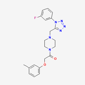 1-(4-((1-(3-fluorophenyl)-1H-tetrazol-5-yl)methyl)piperazin-1-yl)-2-(m-tolyloxy)ethanone