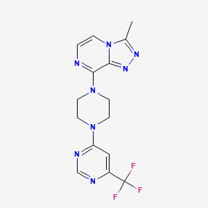 4-(4-{3-Methyl-[1,2,4]triazolo[4,3-a]pyrazin-8-yl}piperazin-1-yl)-6-(trifluoromethyl)pyrimidine
