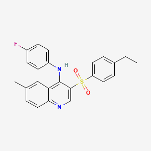 3-((4-ethylphenyl)sulfonyl)-N-(4-fluorophenyl)-6-methylquinolin-4-amine