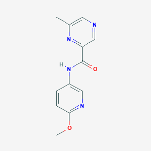 molecular formula C12H12N4O2 B2909583 N-(6-methoxypyridin-3-yl)-6-methylpyrazine-2-carboxamide CAS No. 2415454-61-2