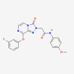 molecular formula C20H16FN5O4 B2909589 2-[8-(3-fluorophenoxy)-3-oxo[1,2,4]triazolo[4,3-a]pyrazin-2(3H)-yl]-N-(4-methoxyphenyl)acetamide CAS No. 1251602-77-3