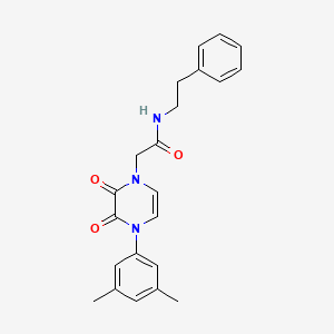 molecular formula C22H23N3O3 B2909597 2-(4-(3,5-dimethylphenyl)-2,3-dioxo-3,4-dihydropyrazin-1(2H)-yl)-N-phenethylacetamide CAS No. 891866-63-0