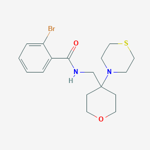 2-Bromo-N-[(4-thiomorpholin-4-yloxan-4-yl)methyl]benzamide