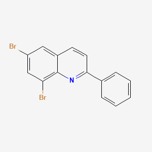 molecular formula C15H9Br2N B2909619 6,8-Dibromo-2-phenylquinoline CAS No. 860789-75-9
