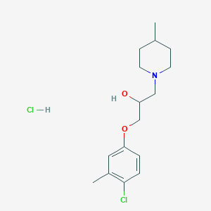 1-(4-Chloro-3-methylphenoxy)-3-(4-methylpiperidin-1-yl)propan-2-ol hydrochloride
