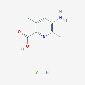 molecular formula C8H11ClN2O2 B2909626 5-Amino-3,6-dimethylpyridine-2-carboxylic acid hydrochloride CAS No. 2230799-49-0