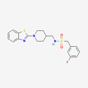 N-((1-(benzo[d]thiazol-2-yl)piperidin-4-yl)methyl)-1-(3-fluorophenyl)methanesulfonamide