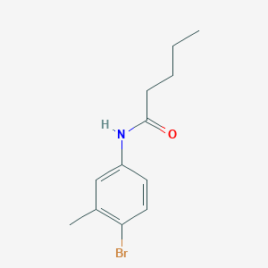 molecular formula C12H16BrNO B290965 N-(4-bromo-3-methylphenyl)pentanamide 