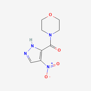 molecular formula C8H10N4O4 B2909658 Morpholino(4-nitro-1H-pyrazol-3-yl)methanone CAS No. 414906-50-6