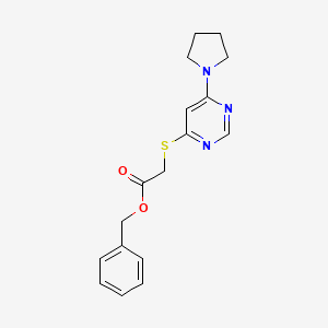 Benzyl 2-((6-(pyrrolidin-1-yl)pyrimidin-4-yl)thio)acetate