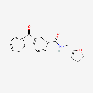 molecular formula C19H13NO3 B2909670 N-(furan-2-ylmethyl)-9-oxofluorene-2-carboxamide CAS No. 709001-30-9