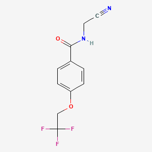 molecular formula C11H9F3N2O2 B2909675 N-(cyanomethyl)-4-(2,2,2-trifluoroethoxy)benzamide CAS No. 866153-61-9