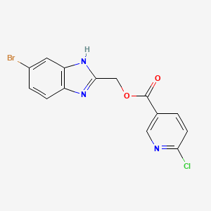 molecular formula C14H9BrClN3O2 B2909681 (5-bromo-1H-1,3-benzodiazol-2-yl)methyl 6-chloropyridine-3-carboxylate CAS No. 1797725-41-7
