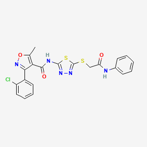 3-(2-chlorophenyl)-5-methyl-N-(5-((2-oxo-2-(phenylamino)ethyl)thio)-1,3,4-thiadiazol-2-yl)isoxazole-4-carboxamide