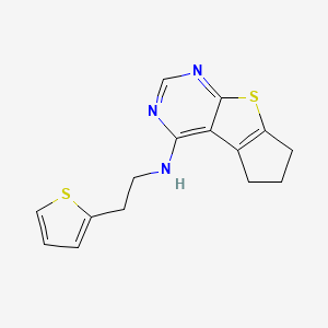 N-[2-(thiophen-2-yl)ethyl]-7-thia-9,11-diazatricyclo[6.4.0.0^{2,6}]dodeca-1(12),2(6),8,10-tetraen-12-amine