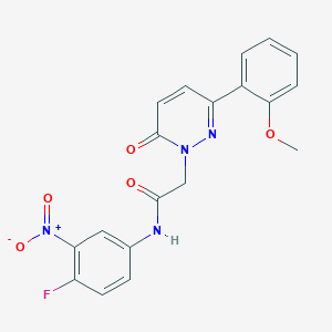 molecular formula C19H15FN4O5 B2909695 N-(4-fluoro-3-nitrophenyl)-2-[3-(2-methoxyphenyl)-6-oxopyridazin-1-yl]acetamide CAS No. 899990-22-8