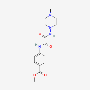 molecular formula C15H20N4O4 B2909701 Methyl 4-(2-((4-methylpiperazin-1-yl)amino)-2-oxoacetamido)benzoate CAS No. 920402-70-6