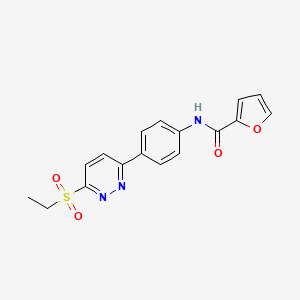 molecular formula C17H15N3O4S B2909709 N-(4-(6-(ethylsulfonyl)pyridazin-3-yl)phenyl)furan-2-carboxamide CAS No. 921544-63-0