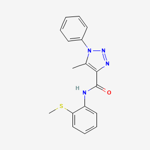 5-methyl-N-(2-methylsulfanylphenyl)-1-phenyltriazole-4-carboxamide
