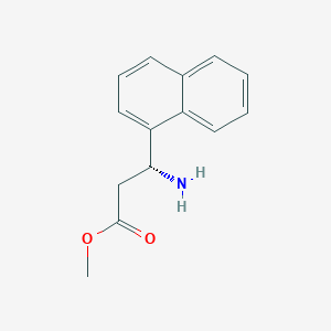 molecular formula C14H15NO2 B2909713 Methyl (3R)-3-amino-3-(naphthalen-1-yl)propanoate CAS No. 886061-22-9