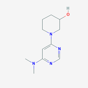 molecular formula C11H18N4O B2909719 1-[6-(Dimethylamino)pyrimidin-4-yl]piperidin-3-ol CAS No. 1903487-65-9