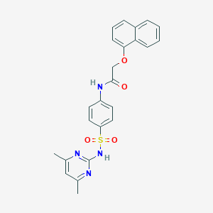 molecular formula C24H22N4O4S B290973 N-(4-{[(4,6-dimethyl-2-pyrimidinyl)amino]sulfonyl}phenyl)-2-(1-naphthyloxy)acetamide 