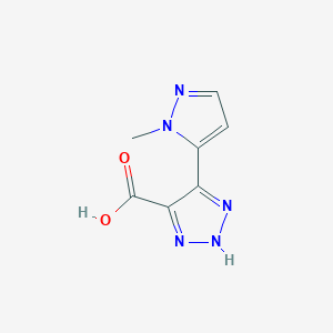 molecular formula C7H7N5O2 B2909732 5-(1-methyl-1H-pyrazol-5-yl)-1H-1,2,3-triazole-4-carboxylic acid CAS No. 2092700-92-8