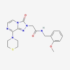 N-(2-methoxybenzyl)-2-(3-oxo-8-thiomorpholin-4-yl[1,2,4]triazolo[4,3-a]pyrazin-2(3H)-yl)acetamide