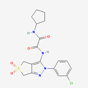 N1-(2-(3-chlorophenyl)-5,5-dioxido-4,6-dihydro-2H-thieno[3,4-c]pyrazol-3-yl)-N2-cyclopentyloxalamide
