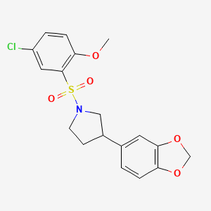 3-(2H-1,3-benzodioxol-5-yl)-1-(5-chloro-2-methoxybenzenesulfonyl)pyrrolidine